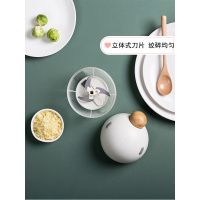 高颜值手动绞肉机小型搅拌机蒜泥辣椒粉碎机手拉饺子馅绞菜器 敬平 浅绿色研磨碗(碎物器)
