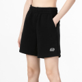 Skechers斯凯奇女士新款舒适宽松休闲裤百搭运动裤纯色针织短裤L122W057-0018 ZP M L122W057-0018/黑色