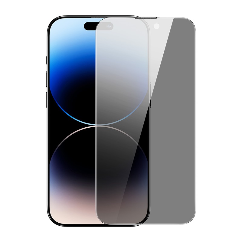 倍思 0.4mm康宁防窥钢化膜(一体防尘)For iP 14 Pro Max 透明(单片装 含:清洁包*1+无尘仓贴膜神