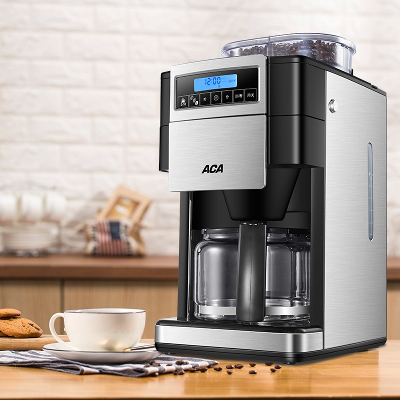 北美电器 aca 咖啡机 可拆卸式 豆粉两用 多功能美式家用 自动清洗 ac