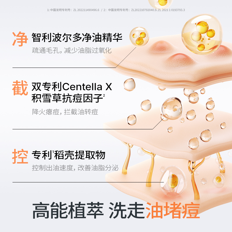 Hi!papa海龟爸爸 双萃控油祛痘洁面乳80g*2瓶高清大图