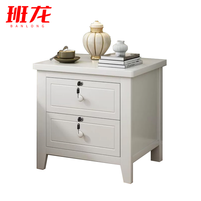班龙床头柜50*40*50cm带锁台高清大图