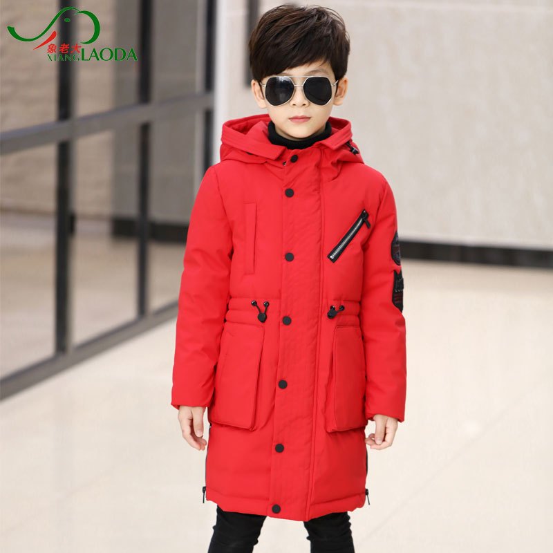 新款儿童羽绒服男童中长款加厚男孩冬装中大童韩版洋气10岁12gs639