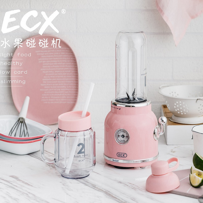 ECX 水果碰碰机 榨汁机 明星力荐 网红同款 -粉色