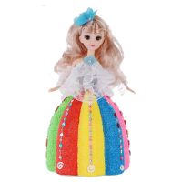 1号彩虹公主 雪花泥公主娃娃儿童礼物手工diy填充制作材料幼儿园创意女孩玩具