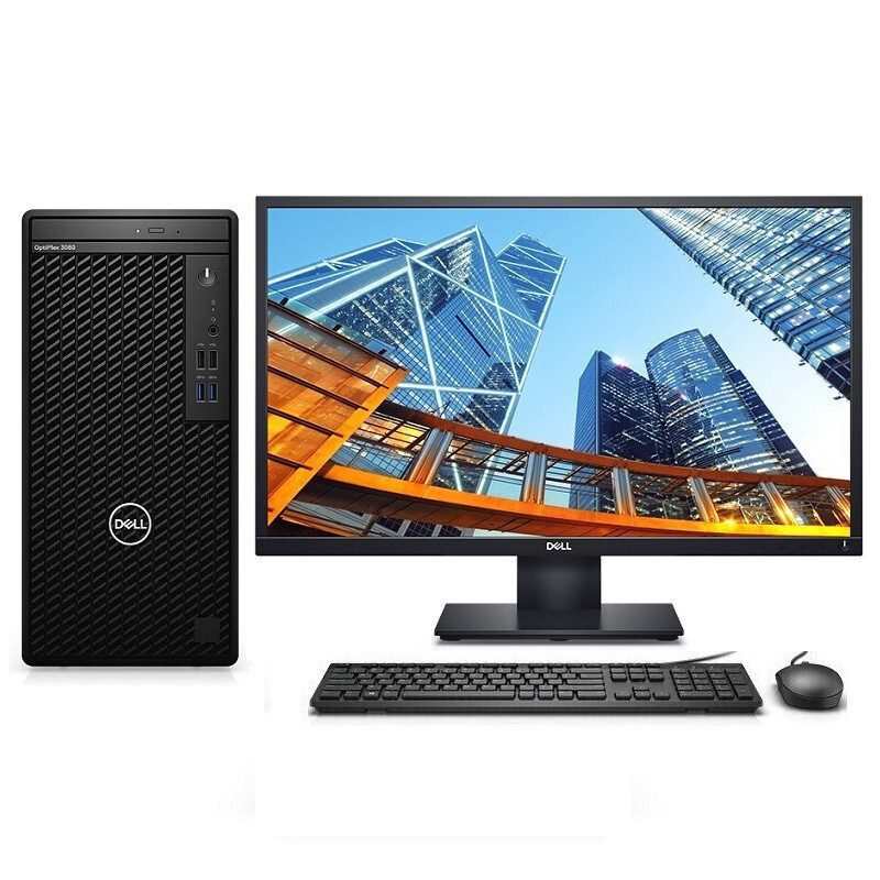 戴尔(Dell)OptiPlex 3080MT商用电脑整机 27寸(I5-10505 8G 1T+256G 2G独)