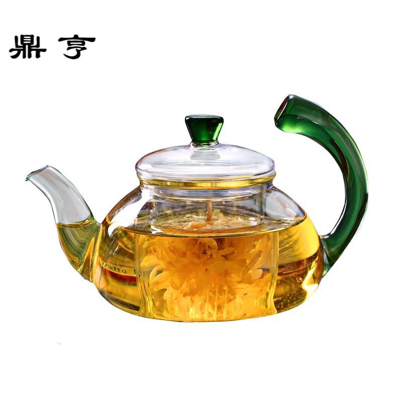 鼎亨黛米耐热高温玻璃泡茶壶花茶壶花茶壶普洱功夫红茶具过滤冲