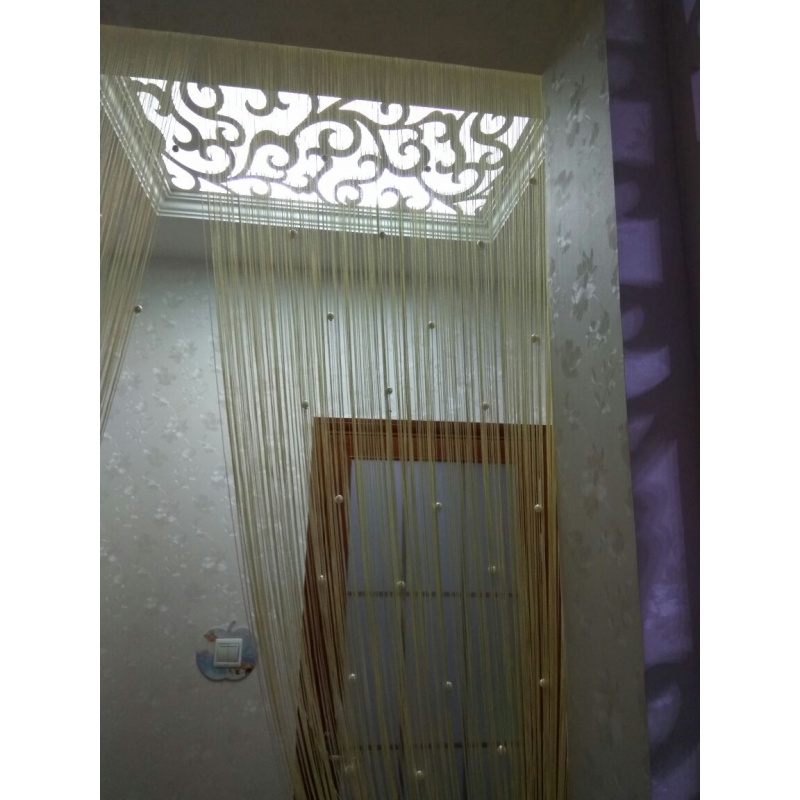 美帮汇挂帘隔断帘线帘水晶流苏珠帘房间装饰帘子客厅院成品窗帘高清大图