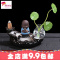创意小花器花插倒流香炉紫砂荷塘夜色小和尚陶瓷家居办公家居摆件