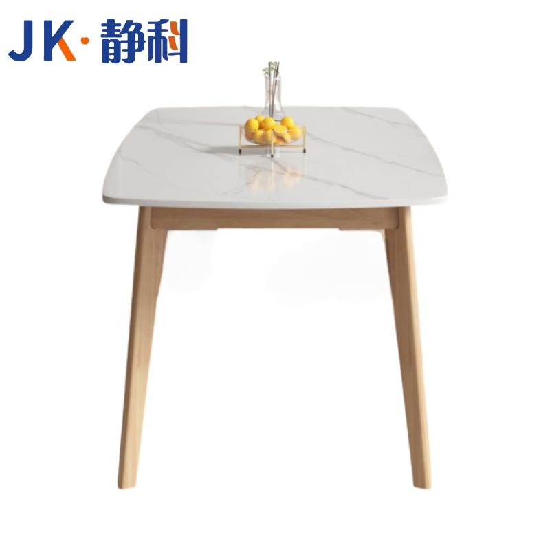 静科实木餐桌椅160*90*75cm一桌六椅组合高清大图