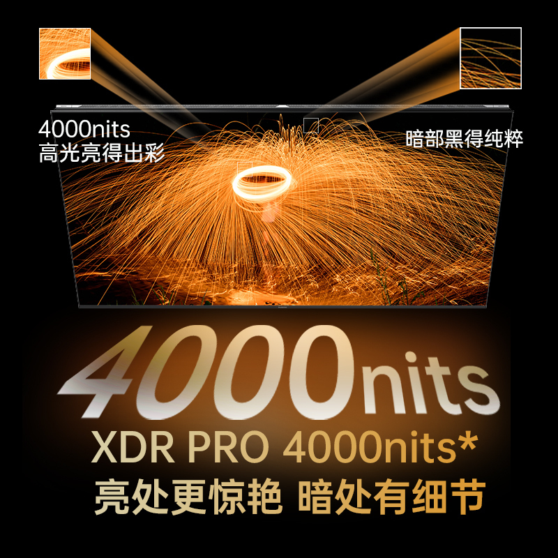 长虹65U7H Mini 65英寸AI TV壁画电视2000nits高亮开机无广告魔方桌面6+64GB智能平板液晶电视机