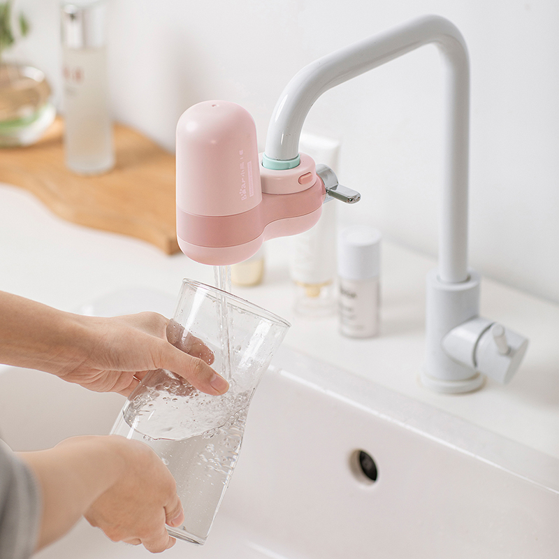 小熊净水器CX-E0004粉色除氯水龙头家用厨房自来水过滤器净水机前置净化器