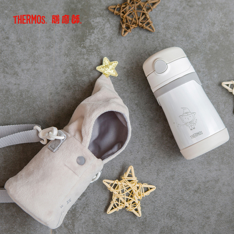 膳魔師(THERMOS)保温杯 TCKC-350儿童水杯保温吸管杯 高真空316L不锈钢便携杯夏季保冷饮水杯