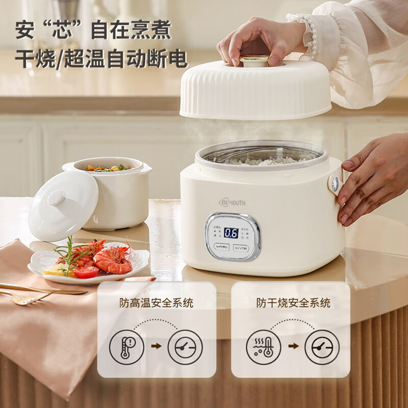 艾青春(AIYOUth)家用煮饭锅全自动专用煲汤隔水炖炖盅 AI-G11 2L高清大图