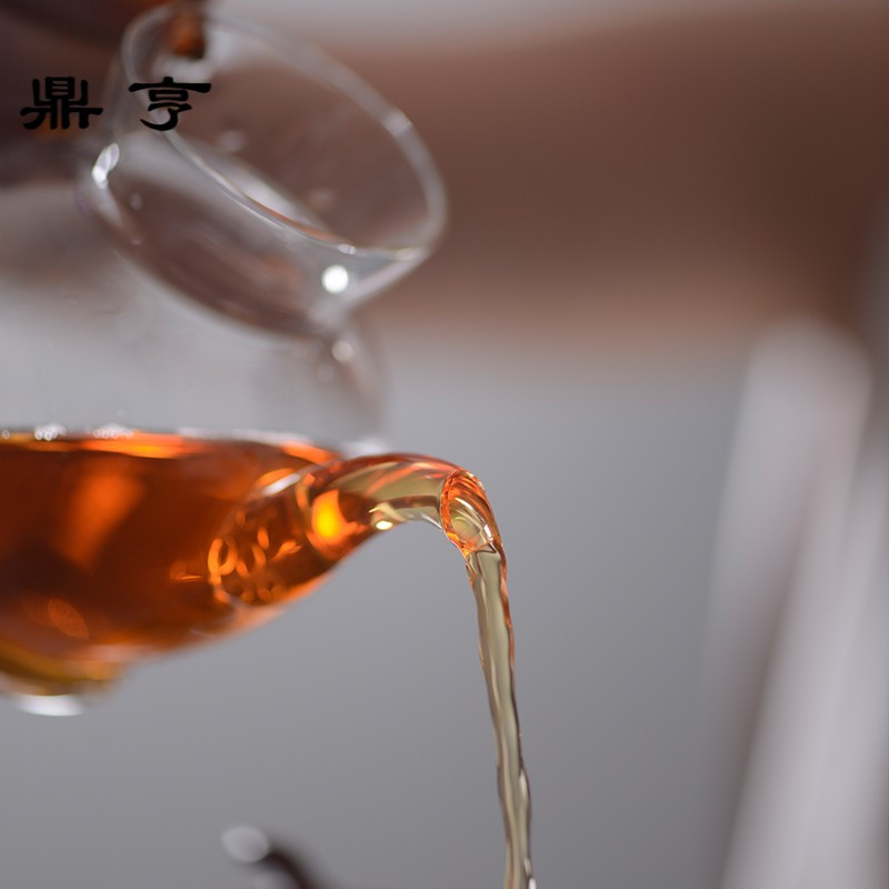 鼎亨一禅茶事 仿古玻璃耐高温耐热泡茶杯公杯公道滤茶玻璃杯公道