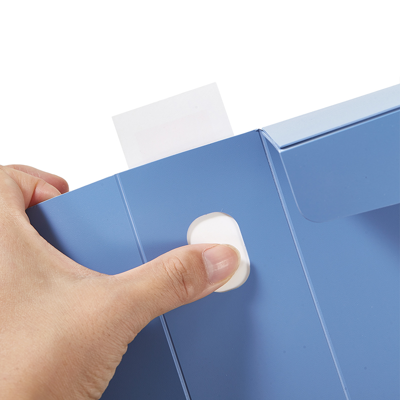 齐心(COMIX) A1249 A4 55mm PP 档案盒 绯蓝 (单位:个)高清大图