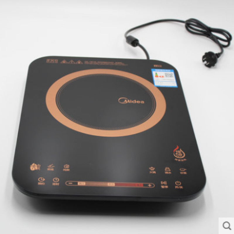 Midea/美的 RH2153 电磁炉 智能 超薄 恒匀火 静音 触摸屏 汤锅炒锅 滑动触控 黑晶面板7档调节