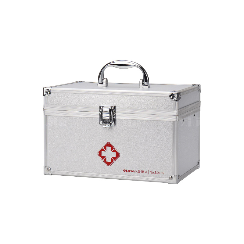 翌嘉YJ4122330 铝合金医药箱家用收纳箱应急医药箱 10寸 250*158*156