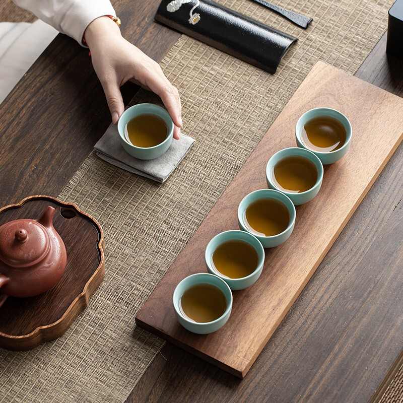 苏氏陶瓷/SUSHI CERAMICS J0509 汝窑功夫茶杯开片可养金线高品质汝瓷个人杯主人杯品茗杯6个