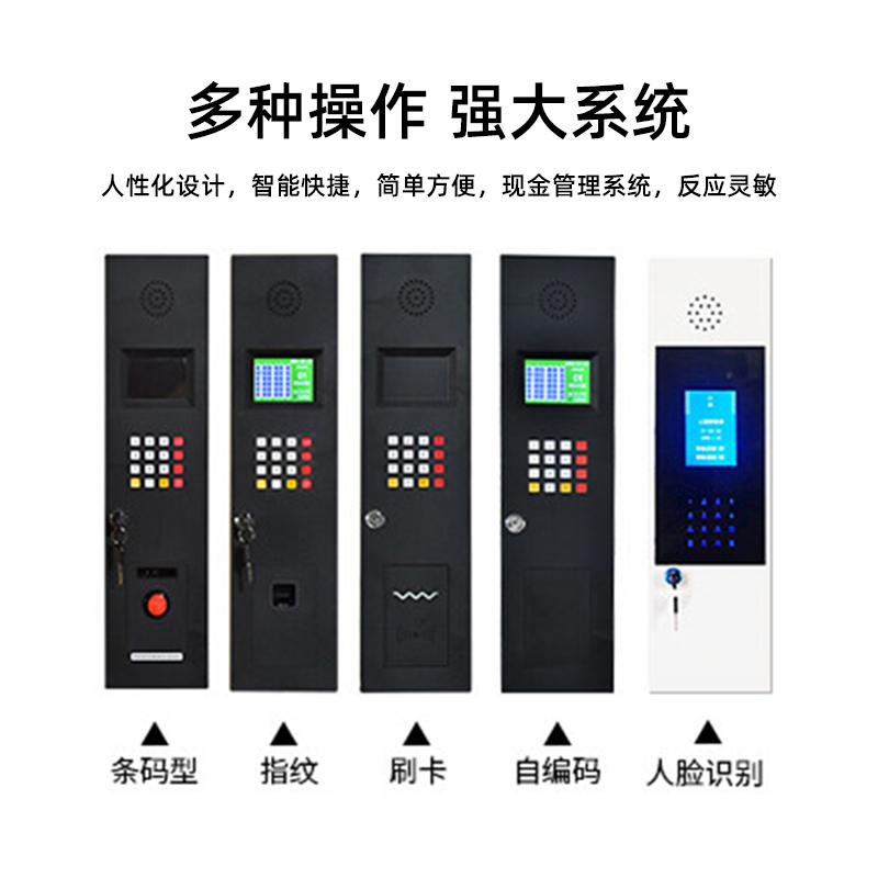 尔迈 电子存包柜超市商场员工寄存柜红外条码指纹刷卡人脸识别储物柜36门高清大图
