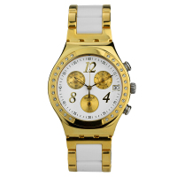 斯沃琪(SWATCH) 手表 男士计时系列 石英男表 YCG407G