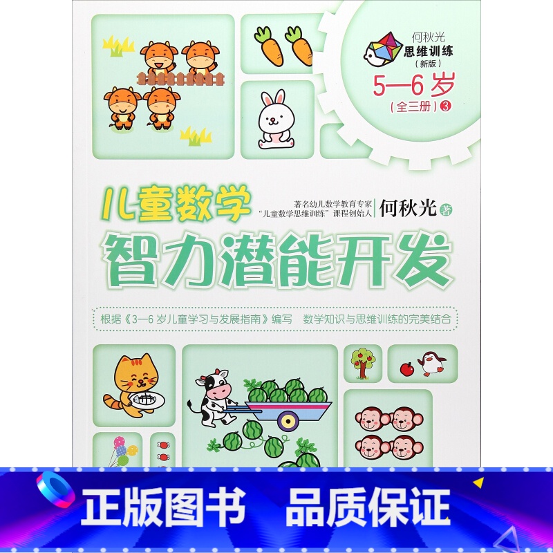 【正版】儿童数学智力潜能开发5-6岁何秋光思维训练新版幼儿智力潜能开发逻辑思维专注力训练左右脑 学前班幼儿园宝宝益智启