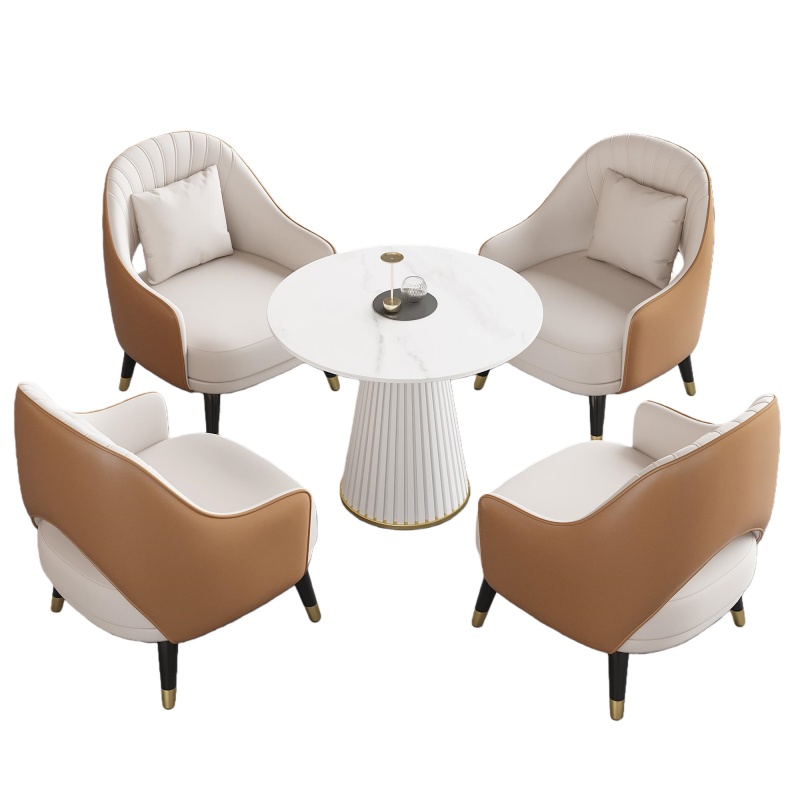 豫龙悦 白色岩 板 茶 几高清大图