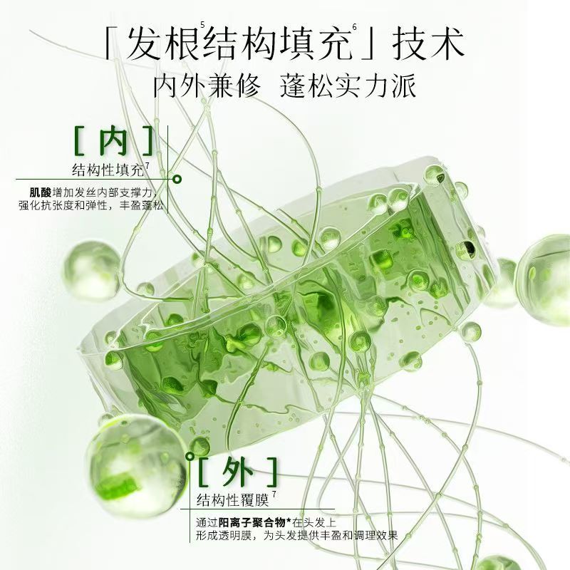 百雀羚三生花洗发水蓬松控油空气感洗发露润发乳修护留香防断发洗发水400ml高清大图