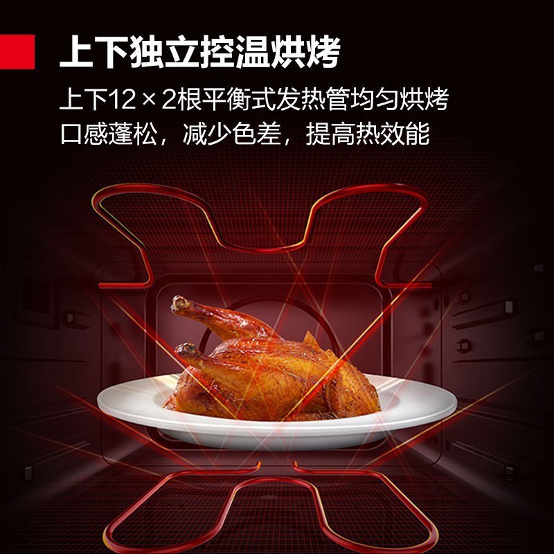 德玛仕(DEMASHI)商用电烤箱 大容量 披萨蛋挞鸡翅烘焙电烤箱机微电脑控温 EB-J2D-Z 一层两盘