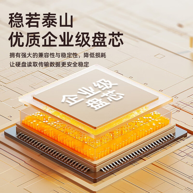 捷移20t移动硬盘大容量硬盘10t企业级桌面存储8t高速Type-C3.1接口CMR垂直式机械硬盘3t4t电脑外置硬盘高清大图