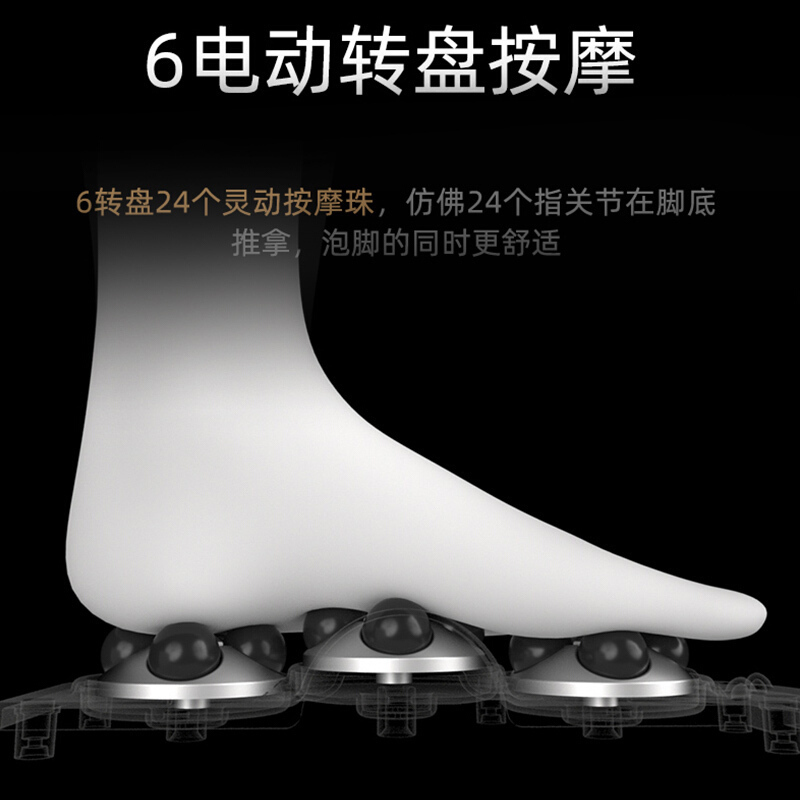 凯诗捷(KASJ)足浴盆泡脚桶全自动洗脚盆电动按摩足疗盆恒温加热家用小型泡脚桶过小腿足浴盆送朋友父母长辈中秋礼物