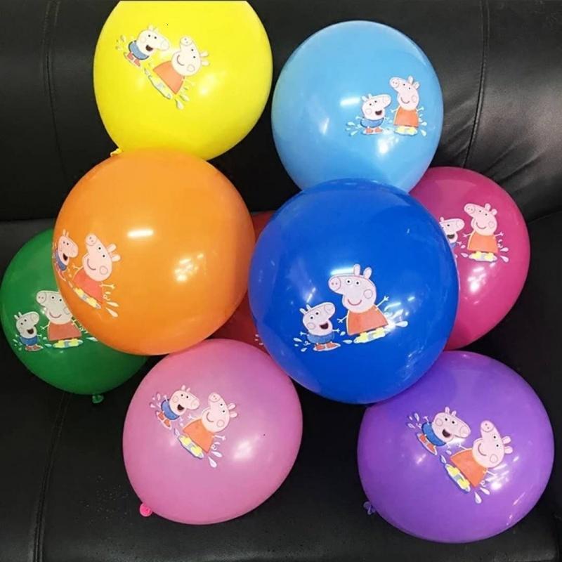 12寸加厚儿童气球卡通气球小猪佩奇气球玩具生日气球六一派对气球视频