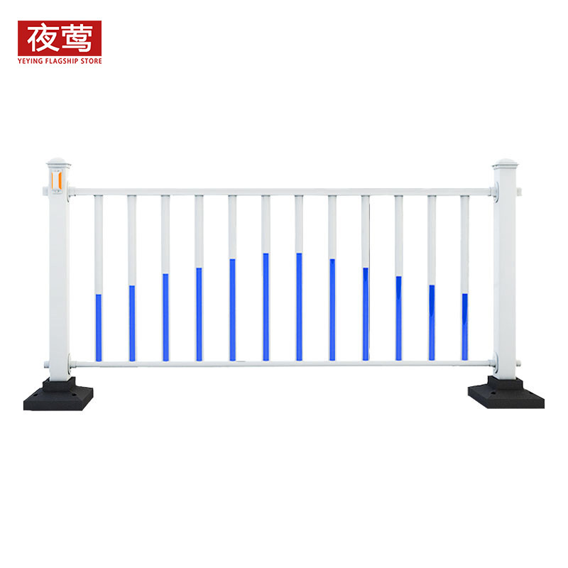 夜莺 市政道路护栏城市公路隔离栏杆锌钢围栏交通设施马路安全防撞活动护栏 [普通加厚]安装高度1米*3.08米宽/套