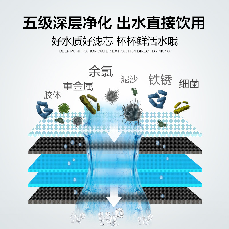美国净邦 (GEE·BON)净水器家用直饮600G无桶大流量GB-RO-08K 低废水比RO反渗透纯水机厨房净水机过滤器
