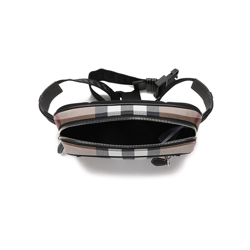 博柏利burberry男款织物胸包腰包斜挎包80420381