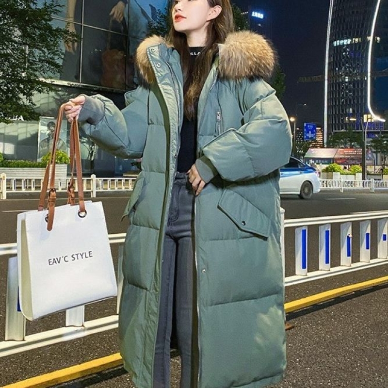 2025年新款大码冬季羽绒棉服女中长款棉衣宽松棉袄韩版面包服外套高清大图