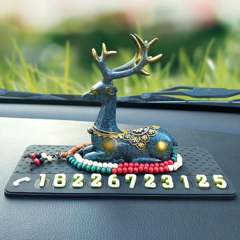 号码垫+吉祥果+4只旺旺狗 一路平安临时停车牌号码移车停车牌挪车电话内饰装饰用品车载摆件图片