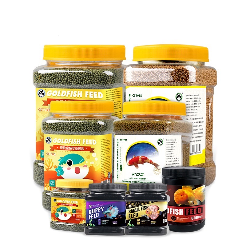 观赏鱼饲料金鱼孔雀饲料鱼食热带鱼小型颗粒鱼粮锦鲤鱼食高清大图