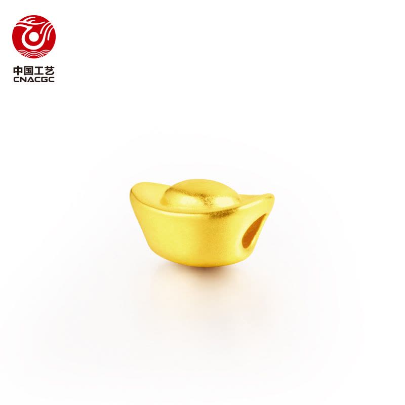 数金足金999石榴石单颗金元宝3D硬金女款 黄金手链珠宝元宝手串自行搭配绳子图片