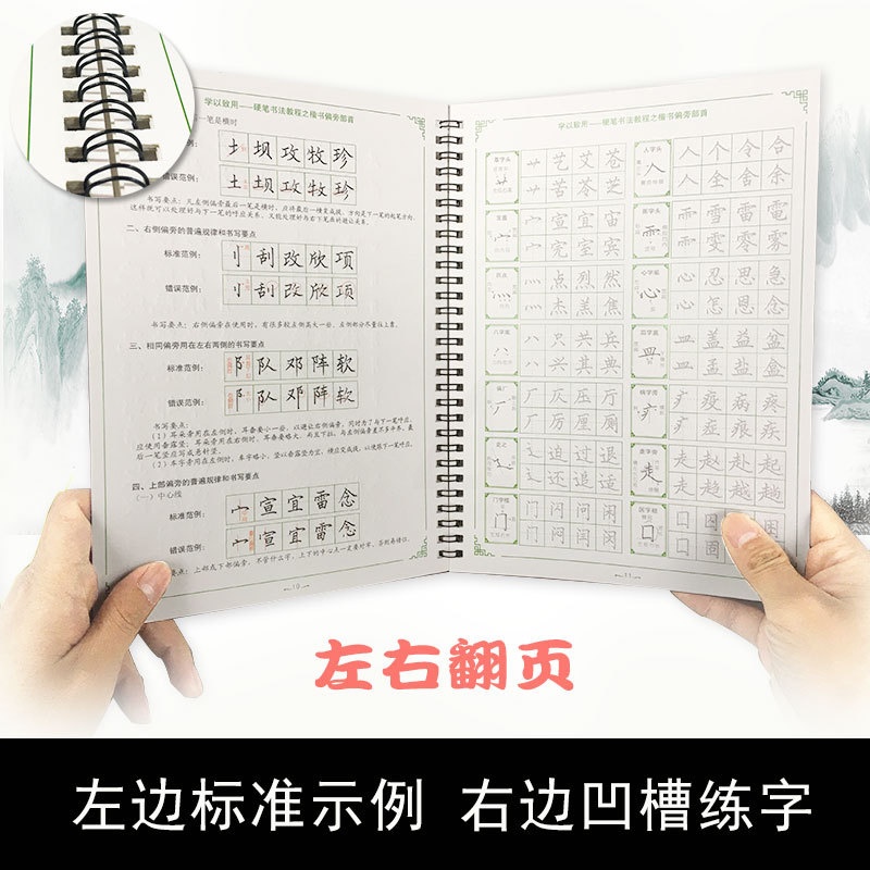[正版]凹槽练字王 学以致用楷书字帖硬笔书法字帖楷书入门儿童1-6年级小学生初学者练字字帖临摹 手写硬笔楷书字贴 硬笔高清大图
