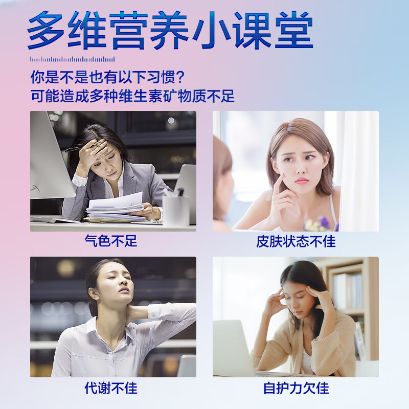 汤臣倍健 女士多种复合维生素矿物质片120片礼盒 维生素b维生素c维生素e
