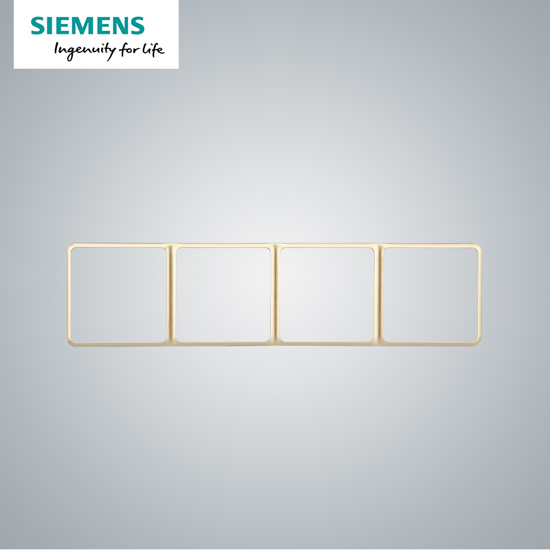 西门子(SIEMENS)开关插座 皓睿砂釉金系列四联边框5UH01183NC03