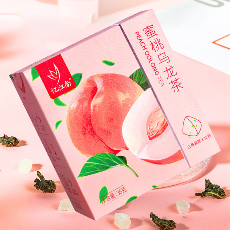 忆江南蜜桃乌龙茶鲜爽茶香果香浓郁盒装蜜桃乌龙茶36g