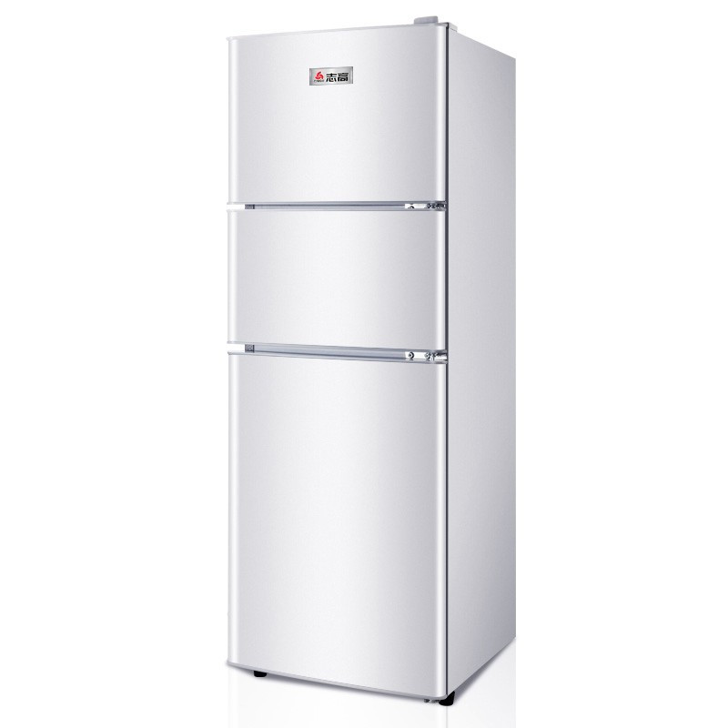 志高chigo三门冰箱家用小型三开门多门节能电冰箱宿舍办公室136l银色