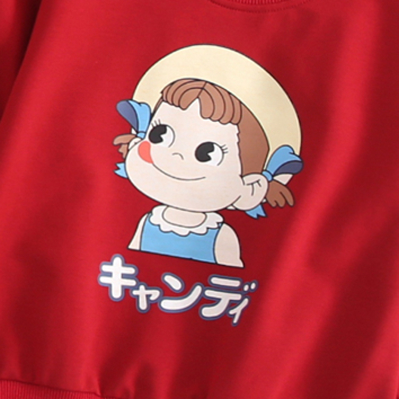 suntek炸街亲子装春装一家三口四口洋气卡通卫衣全家福婴儿百日照母子