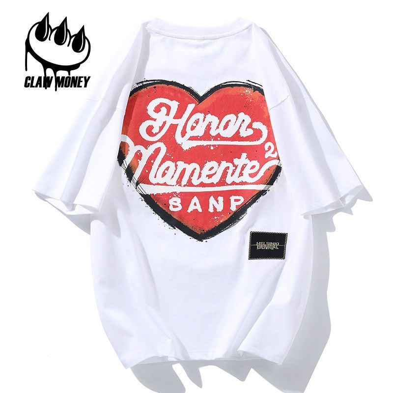 CLAWMONEY纯棉100%夏季情侣装短袖t恤一男一女夏装高级情侣衣服