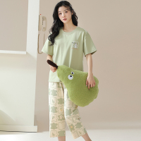 浪莎睡衣女夏季薄款2025新款可外穿家居服套装女士夏天短袖