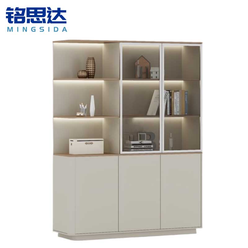 铭思达书柜展示柜三门台高清大图