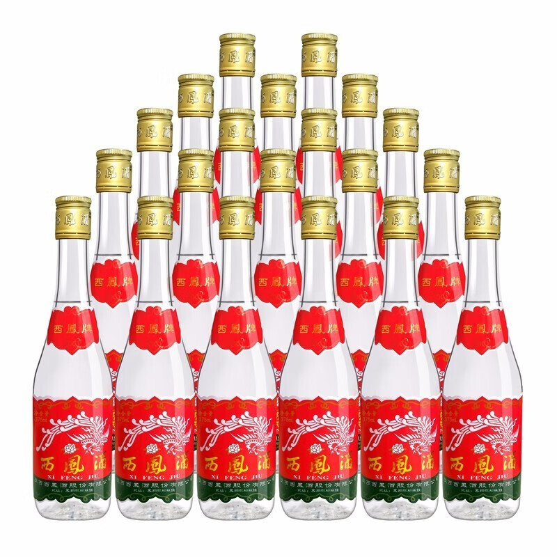 西凤酒 凤香型白酒 陕西粮食口粮酒 七两半西凤375 45度 375ml*20瓶