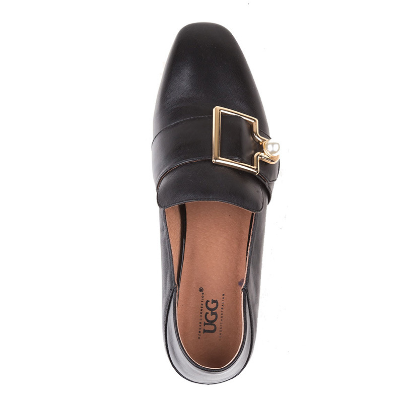 OZWEAR UGG OB306 春夏新款女鞋 可踩脚后跟 金属方扣小羊皮单鞋